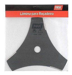 Lamina Roçadeira 3 Pontas MAX 25cm Furo 1 pol