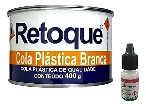 Massa Plastica RETOQUE 400Gr Branca c/ Catalisador