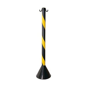 Pedestal PVC 90cm PROSAFETY Preto/Amarelo WPS1932