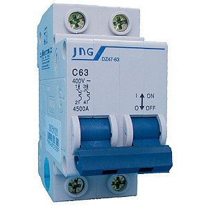 Disjuntor DIN Bipolar 32A DZ47-63 C JNG 51306