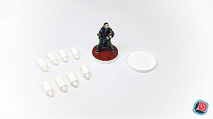 1 Base para Miniatura Zombicide com Pinos