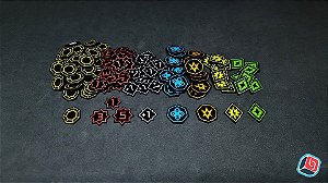 Kit de Tokens Keyforge 2.0 em Acrílico