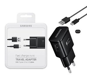 Carregador + Cabo Tipo C Samsung Fast Charge 15W - Lojinha Eletrônicos