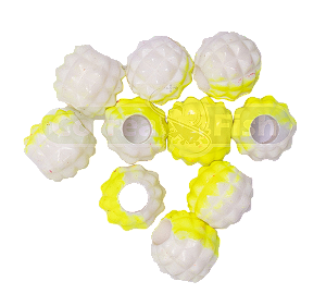 Miçangas para pesca Abacaxi - Branco e Amarelo Neon  10 Unidade