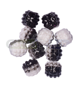 Miçangas para pesca Abacaxi - Branco e Preto Neon  10 Unidade