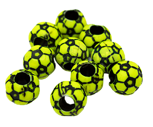 Miçanga Pesca Jabulani - Amarelo Neon 10 Unidades