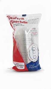 Tampa Bolha p/ Copos Supremos 150/200/300ml Prafesta s/ Furo - c/ 50 und.