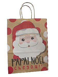 Sacola Papel Papai Noel ´M´ 26x19,5x9,5Cm Un.