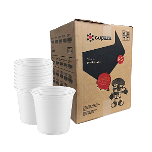 Copo Descartável 110ml Branco Copaza ABNT Caixa com 3000 Unidades