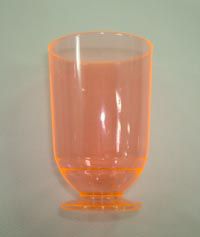 Taça em Acrilico Laranja 45 ml. Plastilania C/ 10 Un.