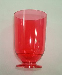 Taça em Acrilico Vermelho 45 ml. Plastilania C/ 10 Un.