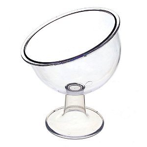 Taça em Acrilico Cristal Inclinada Pequena 400ml. Tres Triangulos Un.