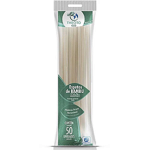 Palito de Bambu Médio Eco Theoto c/50 Un.