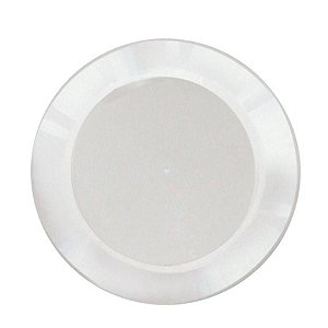 Prato em Acril 21 Cm Red. Branco Plastilania C/ 10 Un.