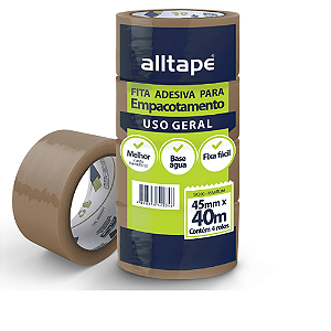 Fita Adesiva Marrom 48x45m Alltape c/ 4 Un.