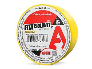 Fita Isolante Amarela Adere 19x10mts Un. - Es