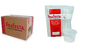 Pote P.P Redondo 500ml Prafesta Caixa c/ 12x24 Un.  Vai ao Freezer e Micro ondas