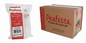 Caixa Pote c/ Tampa 500ml Retangular Prafesta - c/ 144 und.