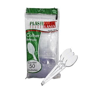 Colher Refeição Cristal Plastilania c/50 Un.