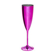 TAÇA CHAMPAGNE ROSA EM ACRÍLICO 170ML NEOPLAS UN.