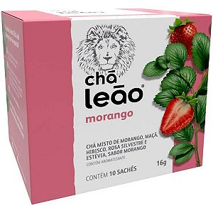 Chá de Morango Leão c/10 Sachês Un.