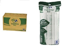 Canudo Milk Shake Biodegradável Theoto Caixa c/18x100 Un.
