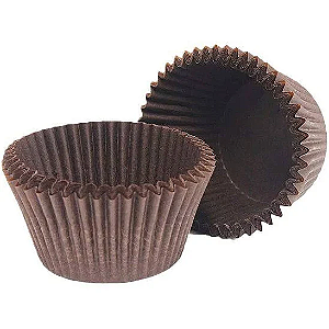 Forminha p/ Mini Cupcake Marrom c/ 45 Un.