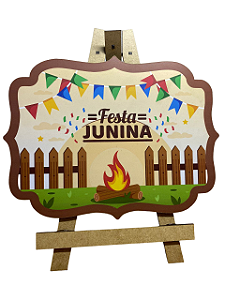 Lousa Decorativa Festa Junina 28cm Un.