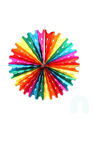 Enfeite Junino Margarida de papel colorido 40cm Un.