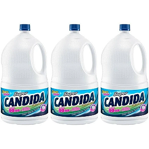 Água Sanitária Super Candida Caixa c/ 3x5 Litros Un.