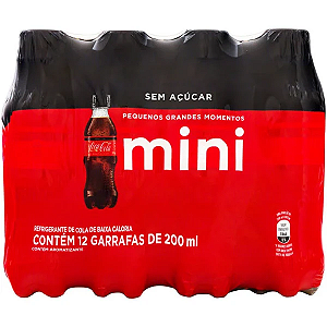 Coca Cola Sem Açúcar 12x200ml Un.