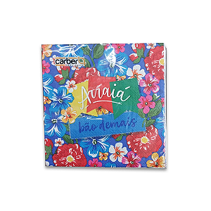 GUARDANAPO ESTAMPADO FLORES FESTA JUNINA 24,5X24,5CM CROMUS C/ 20 UN.