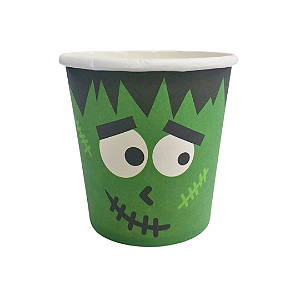 COPO PAPEL MONSTRINHO HALLOWEEN 210ML SILVER FESTAS C/ 20 UN