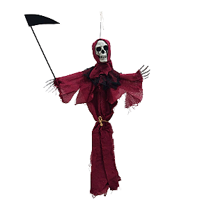 ENFEITE ESQUELETO C/ FOICE HALLOWEEN 78CM