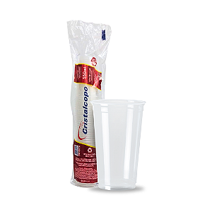 Copo Descartável Resistente PP Transparente 550ml Cristalcopo 50 Unidades