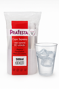 Copo Supremo Cristal Prafesta 500ml c/ 30 und - Semi Acrílico