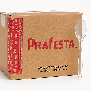 Caixa Colher Refeição Cristal Prafesta - 1.000 und.