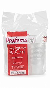 Pote c/ Tampa 200ml Redondo Prafesta - c/ 24 und.