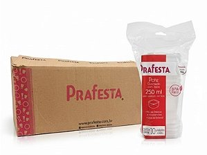 Caixa Pote c/ Lacre 250ml Quadrado Prafesta - c/ 240 und.