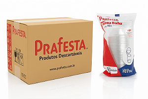 Caixa Tampa Bolha p/ Copos Supremos 150/200/300ml Prafesta s/ Furo - c/ 500 und.