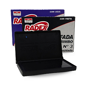 Almofada para Carimbo N°3 Preto Azul Radex Un.