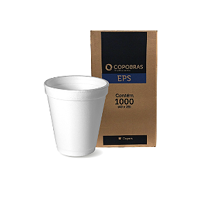 Copo Térmico EPS Isopor 240 ml Copobras Cx 1000 Unidades