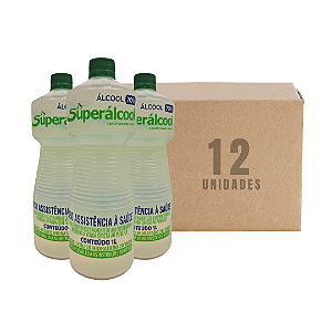 Álcool Líquido 70º Superálcool Caixa c/ 12x1 Litro Un.
