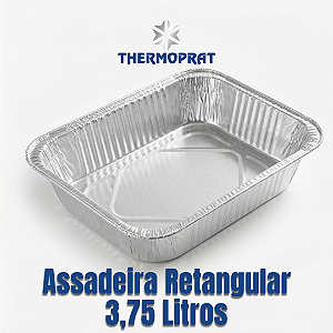 Assadeira de Alumínio Retangular 3750 ml Thermoprat Unidade