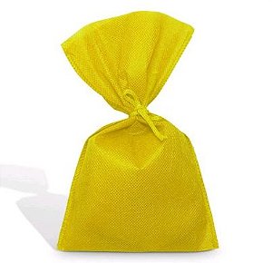 Saco Tnt Amarelo 33X55Cm Liso C/ Laço Interfitas Un.