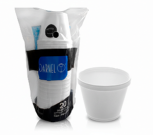 Pote Térmico de Isopor EPS 355ml (12oz) Darnel 20 Un.