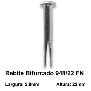 Rebite Bifurcado Ø 2,80 x 22mm - Milheiro