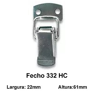 Fecho 22 x 47mm haste curta modelo 332 HC