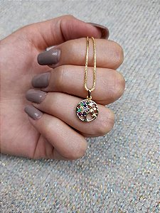 Colar Árvore Da Vida Colorido