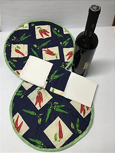 Sousplat Redondo em tecido com almofada com orégano